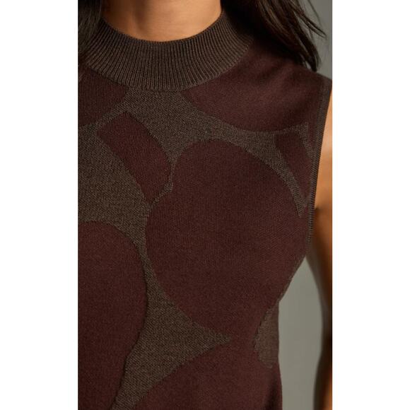 Marimekko Brown floral knit sleeveless tunic NWT - Picture 2 of 8